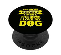 Più persone incontro più amo il mio cane PopSockets PopGrip Adesivo