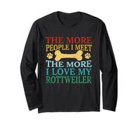 Più persone incontro più amo il mio cane Rottweiler Maglia a Manica