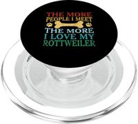 Più persone incontro più amo il mio cane Rottweiler PopSockets PopGrip per MagSafe