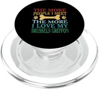 Più persone incontro più amo il mio grifone di Bruxelles PopSockets PopGrip per MagSafe