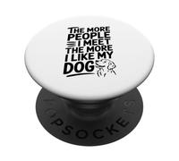 Più persone incontro più mi piace il mio cane citazione PopSockets PopGrip Adesivo