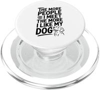 Più persone incontro più mi piace il mio cane citazione PopSockets PopGrip per MagSafe