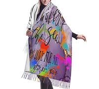 Più Potente Delle Onde È Il Suo Amore Per Te Versetti Religiosi Salmi Purple Marble Sciarpa Con Nappe Moda Scialle Elegante Foulard Con Nappe