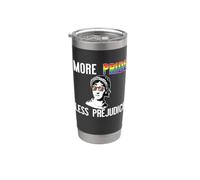 PIÙ PRIDE LESS PREJUDICE Jane Austen LGBT Occhiali da sole Meme Bicchiere termico in acciaio inox doppia parete