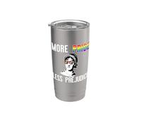 PIÙ PRIDE LESS PREJUDICE Jane Austen LGBT Occhiali da sole Meme Bicchiere termico in acciaio inox doppia parete