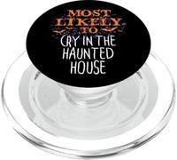 Più probabile che Halloween pianga nella corrispondenza della casa infestata PopSockets PopGrip per MagSafe