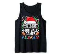 più Probabile Guardare Tutti I Giochi di Calcio Camicia Natale Canotta