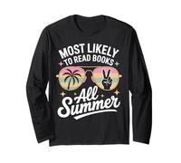 Più probabilità di leggere tutta l'estate Retro Book Lover Maglia a Manica