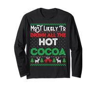 più Probabilmente Bere Tutto Il Divertente Maglione di Natale al Cacao Caldo Maglia a Manica