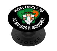 Più Probabilmente Fare Un Addio Irlandese Gnome San Patrizio PopSockets PopGrip Adesivo