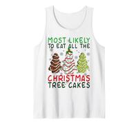 più Probabilmente Mangiare Tutte Le Torte di Albero di Natale Stagione di Natale Canotta
