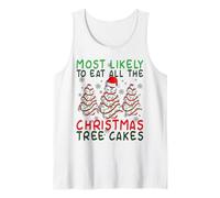 più Probabilmente Mangiare Tutte Le Torte di Albero di Natale Stagione di Natale Canotta