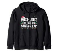 più Probabilmente Scoreggia sul Lap Family di Babbo Natale Felpa con Cappuccio