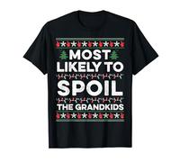 Più Probabilmente Viziare I Nipoti Natale Nonna Nonno Maglietta