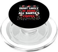 Più propensi a bere tutto il caffè di Babbo Natale - Xmas Coffee Lover PopSockets PopGrip per MagSafe