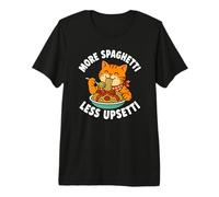 più Spaghetti Meno Upsetti Cat Funny Kids Spaghetti Maglietta Premium