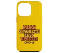 Più Spaghetti Meno Upsetti Divertente Amante della Pasta Italiano Custodia per iPhone 13 Pro