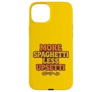 Più Spaghetti Meno Upsetti Divertente Amante della Pasta Italiano Custodia per iPhone 15 Plus