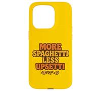 Più Spaghetti Meno Upsetti Divertente Amante della Pasta Italiano Custodia per iPhone 15 Pro