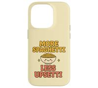 Più Spaghetti Meno Upsetti Kawaii Divertente Pasta Amante Carino Custodia per iPhone 14 Pro