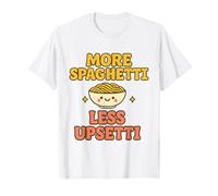 più Spaghetti Meno Upsetti Kawaii Divertente Pasta Amante Carino Maglietta