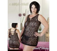 Più Taglia Lusso Negligé Abito E Perizoma IN Morbido Pizzo