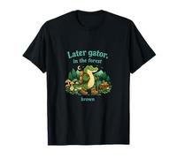 più Tardi Gator Forest Cottagecore Natura Grafica estetica Maglietta