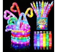 Piucrty Confezione da 8 tubi pop luminosi per il compleanno dei bambini, piccoli regali per gli ospiti, per feste, occupazione, gadget lotteria, premi per bambini, bastoncini luminosi