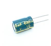 PIUHRKLEVD 10pcs/Lot 10V 680UF Low/Impedance High Frequency Aluminum electrolytic Capacitor Size 8X12