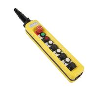 PIUHRKLEVD 1pc One Speed Control Hoist Crane 8 Pushbuttons Pendant Control Station with Emergency Stop XAC-A8713