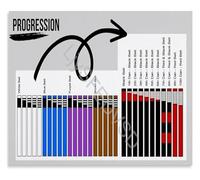 PIUHRKLEVD BJJ Brazilian Jiu-Jitsu Belt Rank System Color Guide Educational Reference Poster Grappling Training Wall-Art Home Decor Gift(Framed,12x18inch(30x45cm))