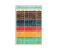 PIUHRKLEVD Chemistry Functional Groups : Reactions Study Guide and Wall-Art for Chem Labs and Classrooms(Framed,16x24inch(40x60cm))