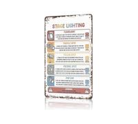 PIUHRKLEVD Classic Tin Sign Spotlight Motif Wall Decor for Kitchen Lounge Game Room Studio 8 X 12 inch