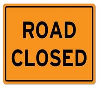 PIUHRKLEVD Closed Road Detour Route Directional Tin Sign 12x8 Inch
