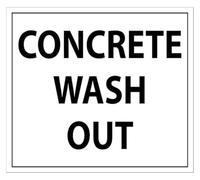 PIUHRKLEVD Concrete Wash Out Warning Construction Tin Sign 12x8 Inch