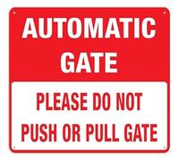 PIUHRKLEVD Do Not Push Or Pull Gate Sign 12x8 Inch