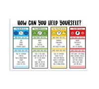 PIUHRKLEVD Emotional Regulation Chart for - Feelings for Calm Down Corner, Preschool & Elementary(Unframed,08x12inch(20x30cm))