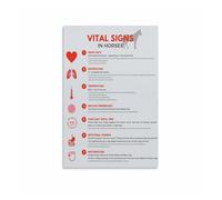 PIUHRKLEVD Equine Vital Signs Chart Educational Reference Guide for Horse Owners Veterinarian Barn or Tack Room Office Wall-Art 8 X 12 in