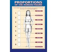 PIUHRKLEVD Human Figure Proportions Art Poster Anatomy Study Educational Chart for Drawing Classroom Wall-Art Middle High School and College Students(Unframed,16x24inch(40x60cm))