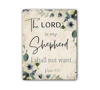 PIUHRKLEVD Metal Sign Faithful Shepherd Inspirational Quote Rustic Tin Wall-Art for Home Office Gift Wall Decor 8 X 12 inch