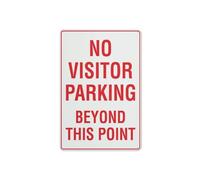 PIUHRKLEVD No Visitor Parking Sign Beyond This Point Aluminum for Private Property Apartment Complex Gated Community Reflective Weatherproof (8 X 12 inch)