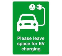 PIUHRKLEVD Reserved EV Charging Parking Leave Space Warning Metal Plaque 8 X 12 in