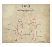 PIUHRKLEVD Rustic Dance Education Sign Vintage Retro Metal Wall-Art with Pointe Shoe Anatomy for Studio 8 X 12 in