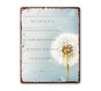 PIUHRKLEVD Saviors Generosity Meets All Needs Distressed Metal Sign For Barn Door Side Shabby Chic Wall Decoration Present 8 X 12 inch