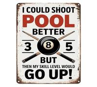 PIUHRKLEVD Shoot Pool Better Funny Billiard Wall-Art 12x8 Inch
