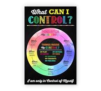 PIUHRKLEVD Things I Can Control Poster Set Mental Health Office Decor for School Classroom Nurse Counseling Wall-Art SEL Anxiety Mindfulness(Framed,08x12inch(20x30cm))