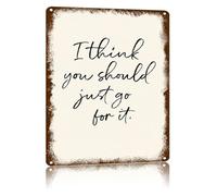 PIUHRKLEVD Vintage Handwritten Script Metal Sign Motivational Saying Text Art Wall Decor Plaque for Home (8 X 12 in)