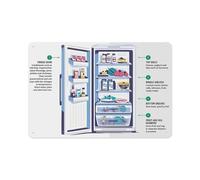 PIUHRKLEVD Visual Fridge Stockpile System, Step-by-Step Food & Organization Guide, Kitchen Art(Framed,16x24inch(40x60cm))