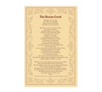 PIUHRKLEVD Worship Decor Metal Tin Sign Classic Creeds and Prayers Scripture Wall-Art for Home Study Sunday School Inspiration 8 X 12 in