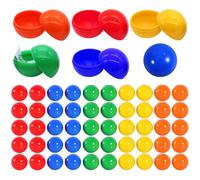 Piuluvor® 50 Pezzi Palline da Gioco Lotteria, Palline Tombola Palline Lotto, Palline Plastica Separabili 3cm, Palline da Riempire per Regali Festa, Attività della festa, Festivo (5 Colori)